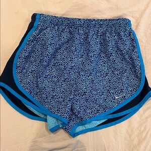 Nike Women's Patterned Blue Athletic Shorts